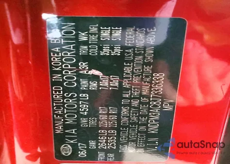 2018 Kia Sportage Lx из США, поврежденный, VIN KNDPM3AC8J7336338